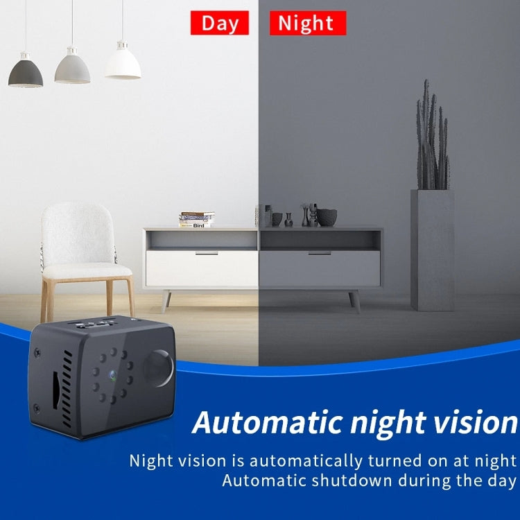 MD20 Mini 1080P HD Camcorder Night Vision PIR Motion Action Micro Camera(Black)