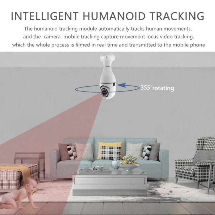 R2-30G 3MP HD Smart WiFi Bulb Camera, Support Night Vision & Motion Detection