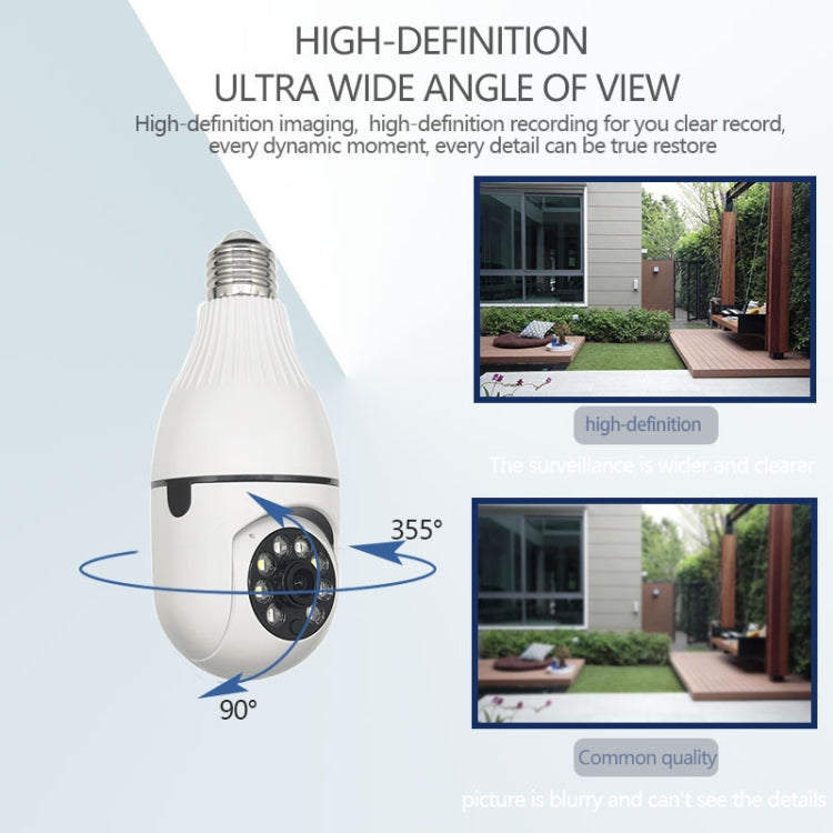 R2-30G 3MP HD Smart WiFi Bulb Camera, Support Night Vision & Motion Detection