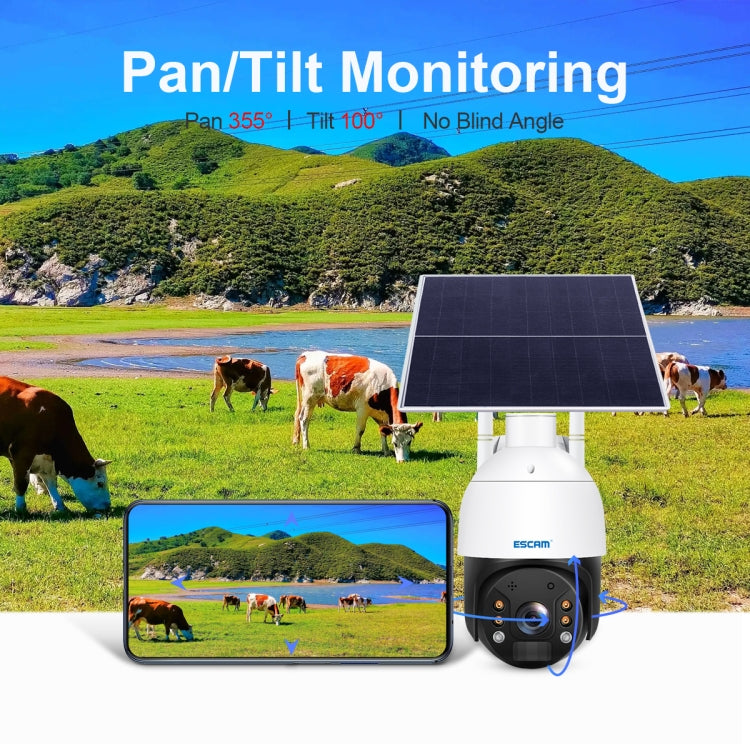 ESCAM QF624 3MP HD IP66 Waterproof WiFi Solar Panel PT IP Camera without Battery