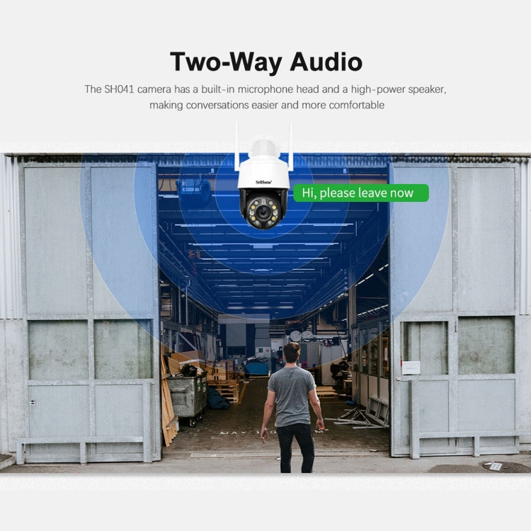 SriHome SH041 5.0MP 20X Optical Zoom 2.4G/5G WiFi IP66 Waterproof AI Auto Tracking H.265 Video Surveillance, Plug Type:AU Plug(White)