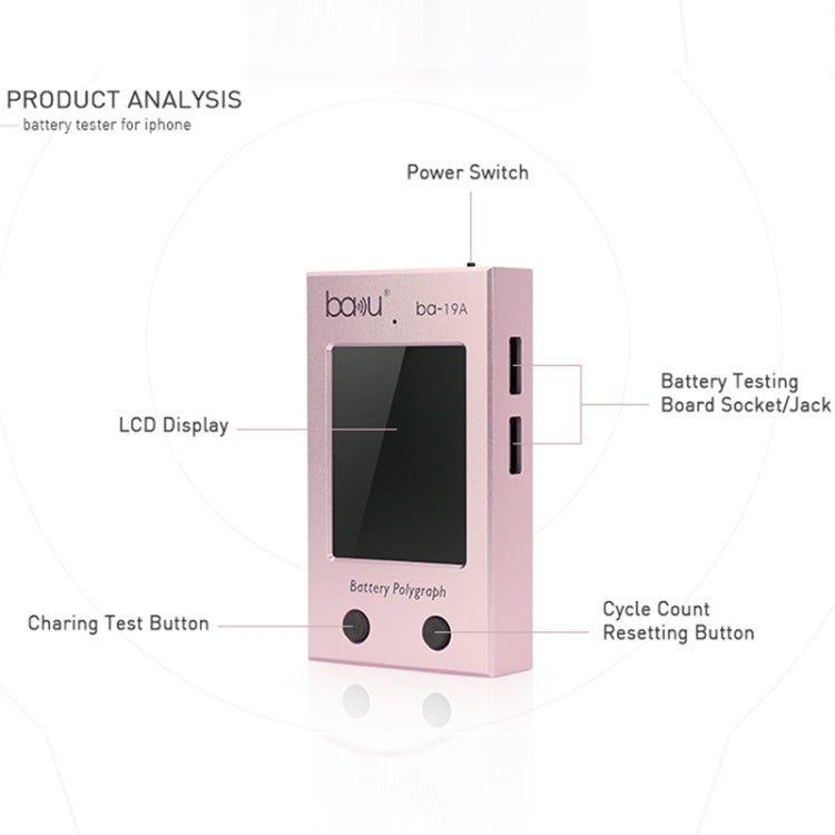 BAKU BA-19A Battery Polygraph for iPhone Battery(Rose Gold)