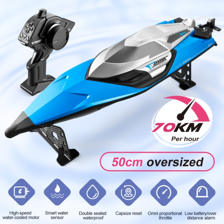 S2 Waterproof High Speed RC Speedboat Toy Boat(Blue)