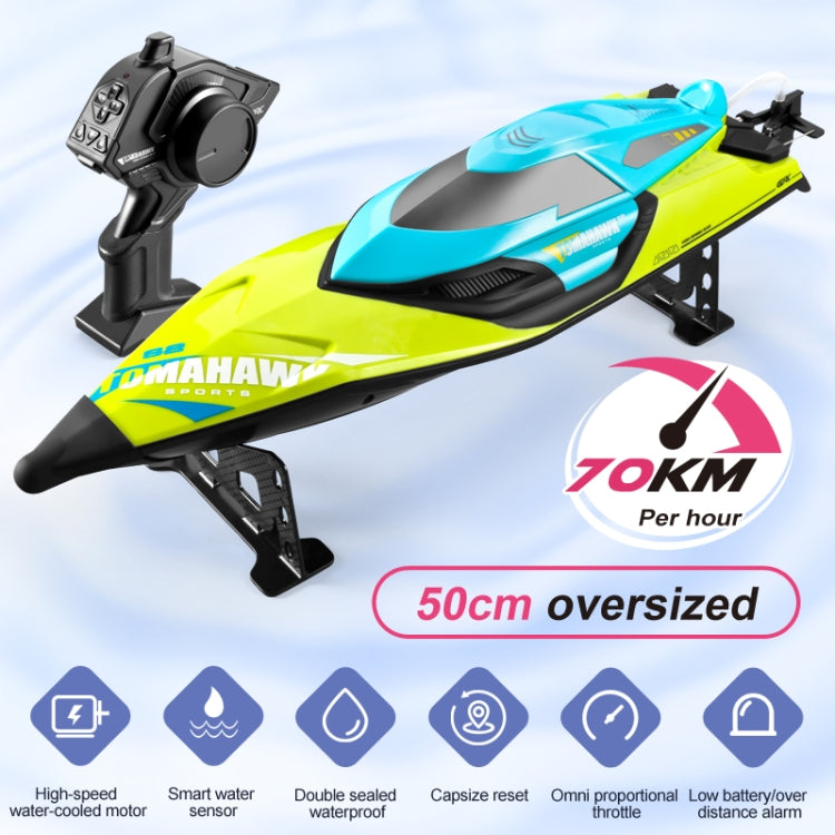S2 Waterproof High Speed RC Speedboat Toy Boat(Green)