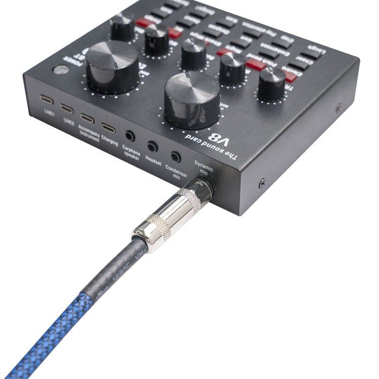 TC048BL 6.35mm Plug Male to Male Electric Guitar Mono Audio Cable, Length:3m