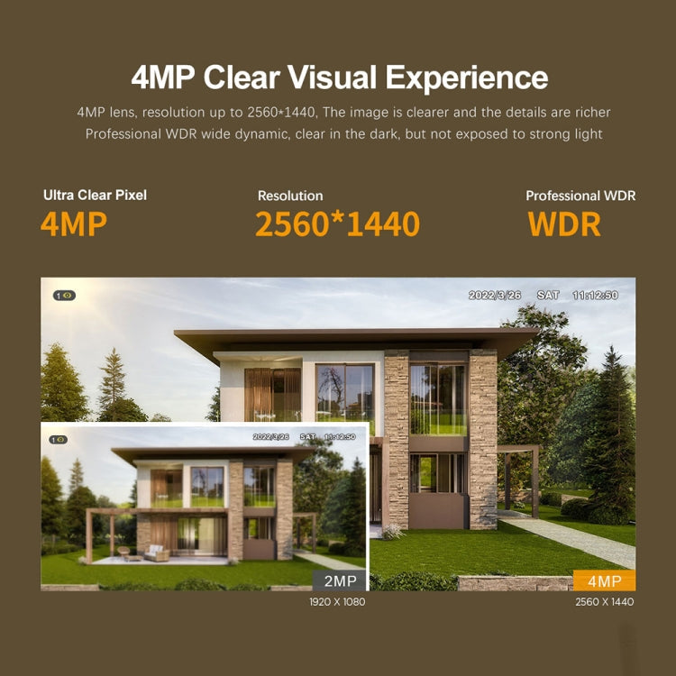 SriHome SH034C 4.0MP AI Humanoid Tracking WiFi Outdoor Surveillance Camera(EU Plug)