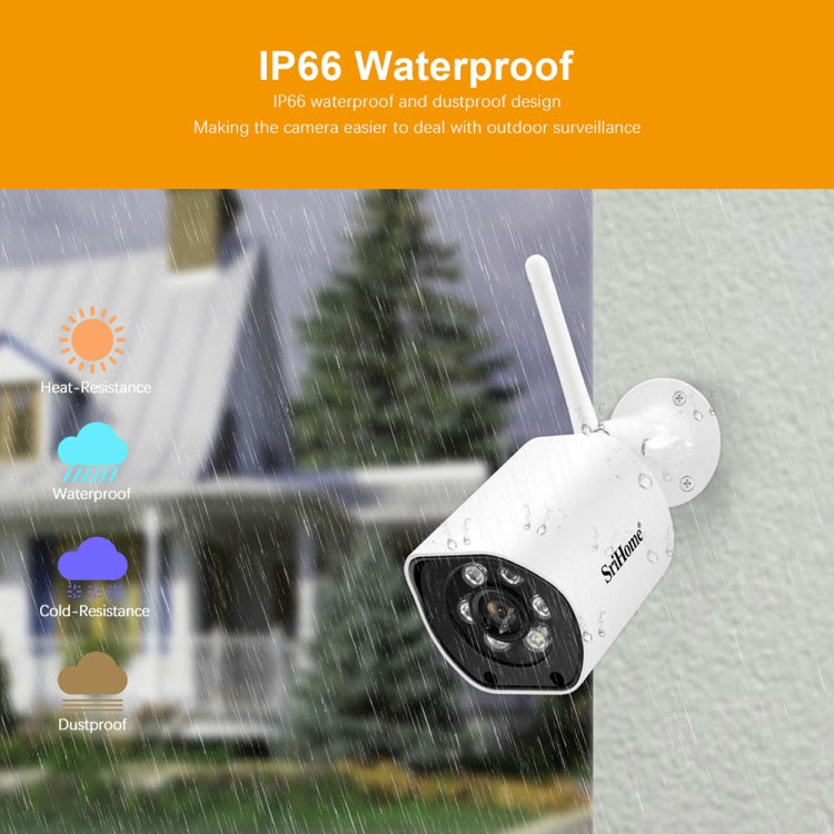 SriHome SH034C 4.0MP AI Humanoid Tracking WiFi Outdoor Surveillance Camera(AU Plug)