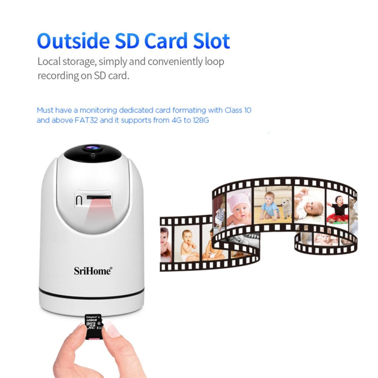 SriHome SH042 2.0MP 1080P HD AI WiFi Pan-tilt Surveillance Camera(AU Plug)