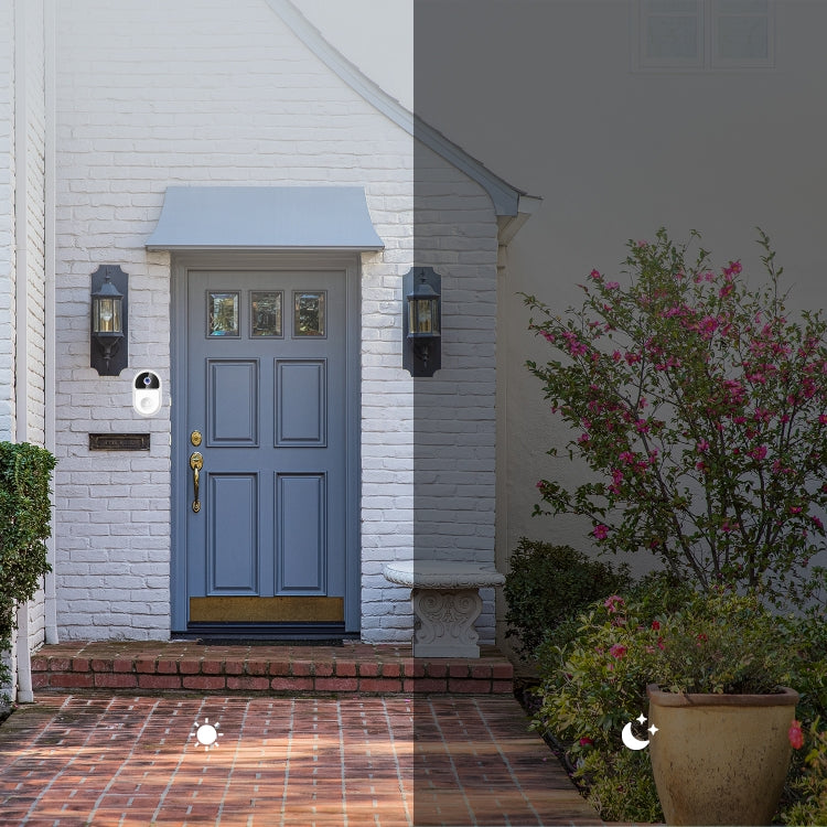 ML18 Mini Ultra Wide Angle Smart Video Doorbell Support Two-way Voice(White)