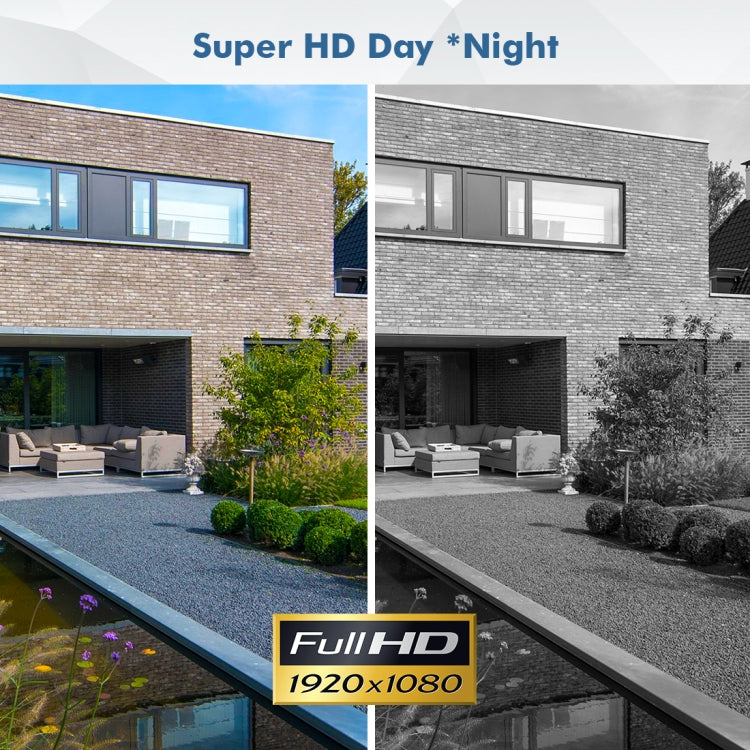 QX59 1920 x 1080P HD 2MP Wireless WiFi Smart Surveillance Camera Support Night Vision & Motion Detection & Two-way Audio & TF Card, Specification:UK Plug