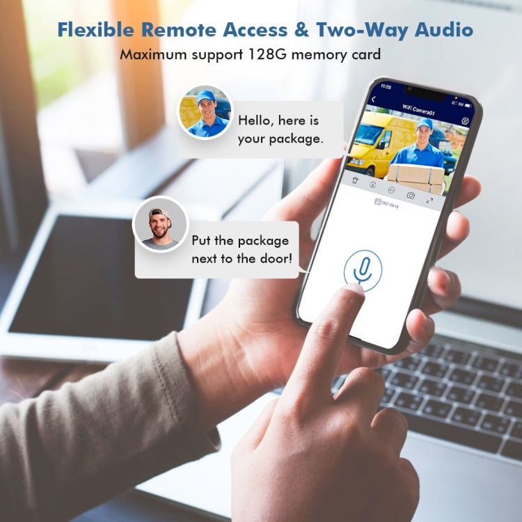 QX59 1920 x 1080P HD 2MP Wireless WiFi Smart Surveillance Camera Support Night Vision & Motion Detection & Two-way Audio & TF Card, Specification:AU Plug