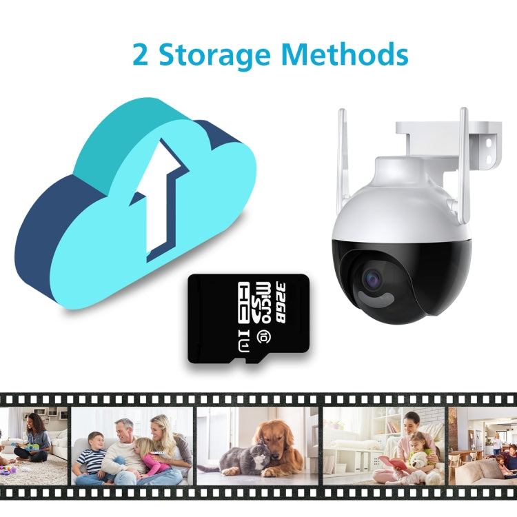 A18 8MP HD Wireless WiFi Smart Surveillance Camera, Specification:US Plug
