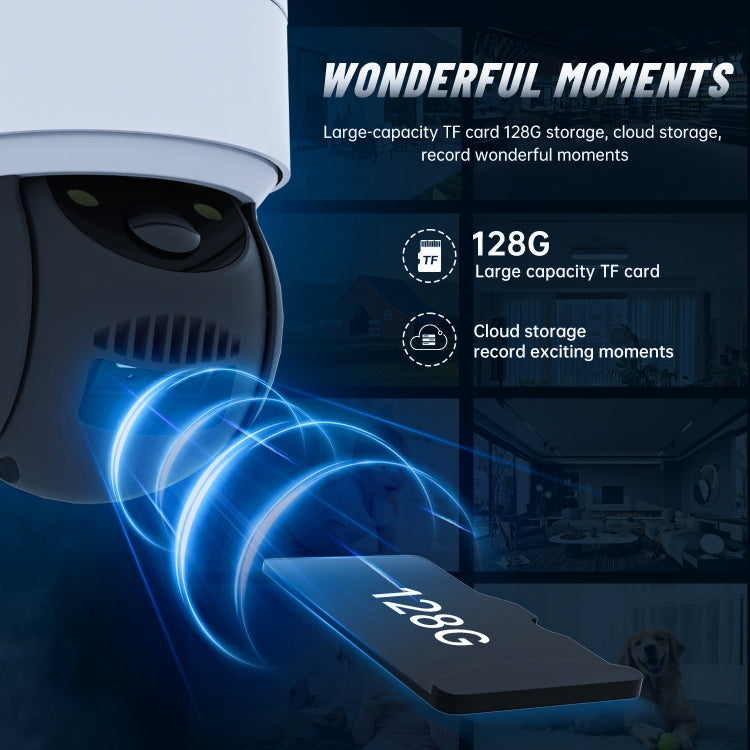 T34 2MP HD IP66 Waterproof Wireless WiFi Solar Camera(Black)