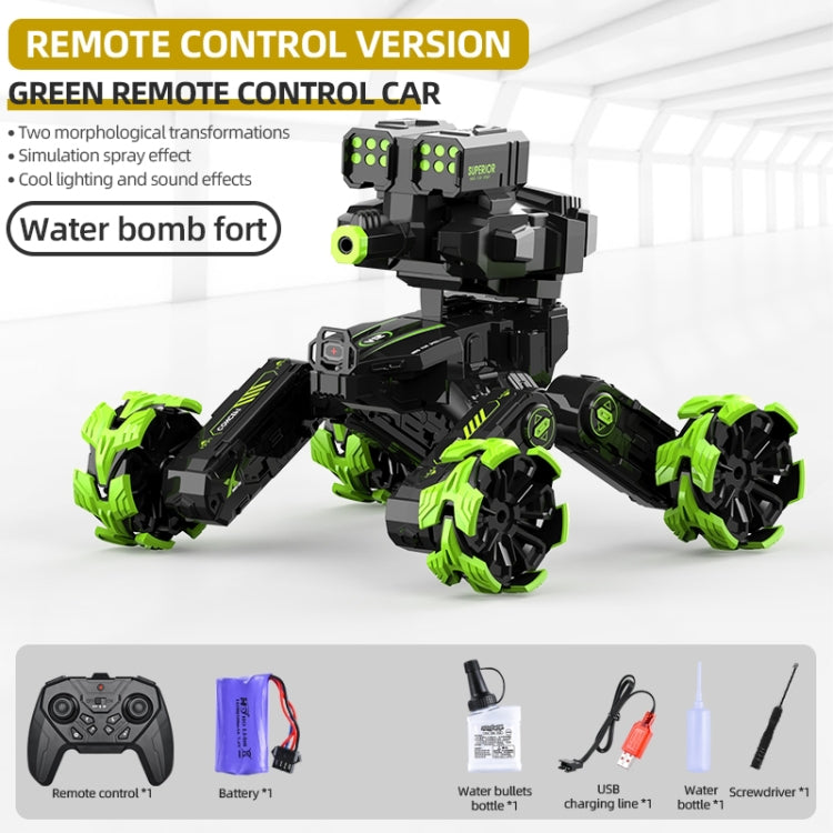 DM-528 Four-wheel Battle Blooming Tire Spray Remote Control Car, Specification:Single Control Water Bomb(Green)