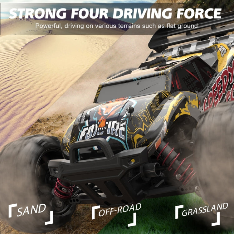 9307E 1:18 Full Scale Remote Control 4WD High Speed Car(Black Yellow)