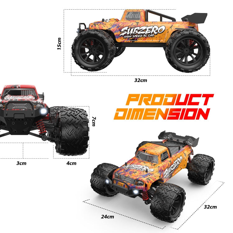 9500E 1:16 Full Scale Remote Control 4WD High Speed Car(Orange)