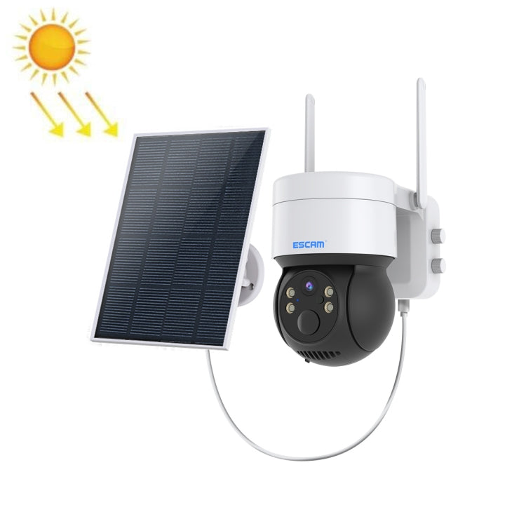 ESCAM QF170 2MP WiFi Full Color Night Vision Two-way Audio Solar Camera(Black)