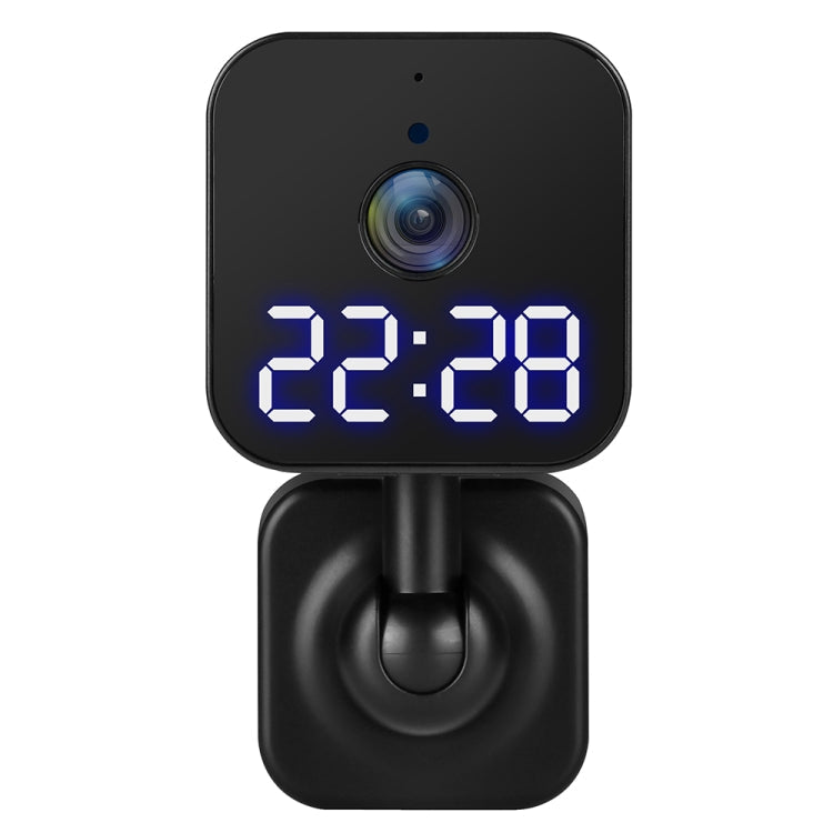 DP27 1080P Clock Plug Card WiFi Camera, Support Two-way Voice Intercom & Mobile Monitoring, Specification:US Plug(Black)