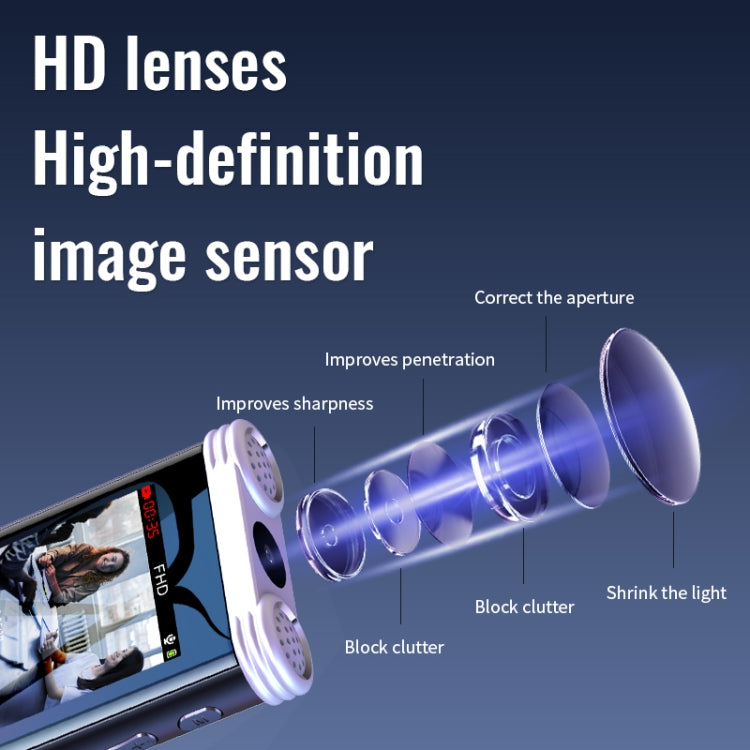 JNN V20 1080P HD Video Motion Detection Recorder, Capacity:64GB(Silver Black)