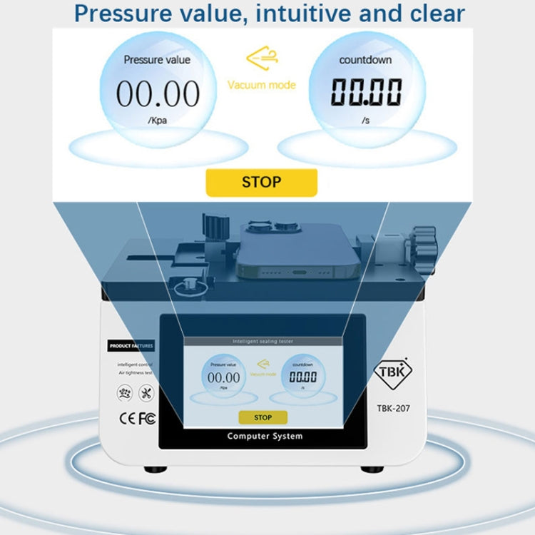 TBK-207 Portable Intelligent Air Tightness Detector Built-in Vacuum Pump(AU Plug)
