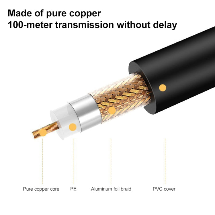 BNC Male To 6.35mm Plug Connection Cable, Length:3m