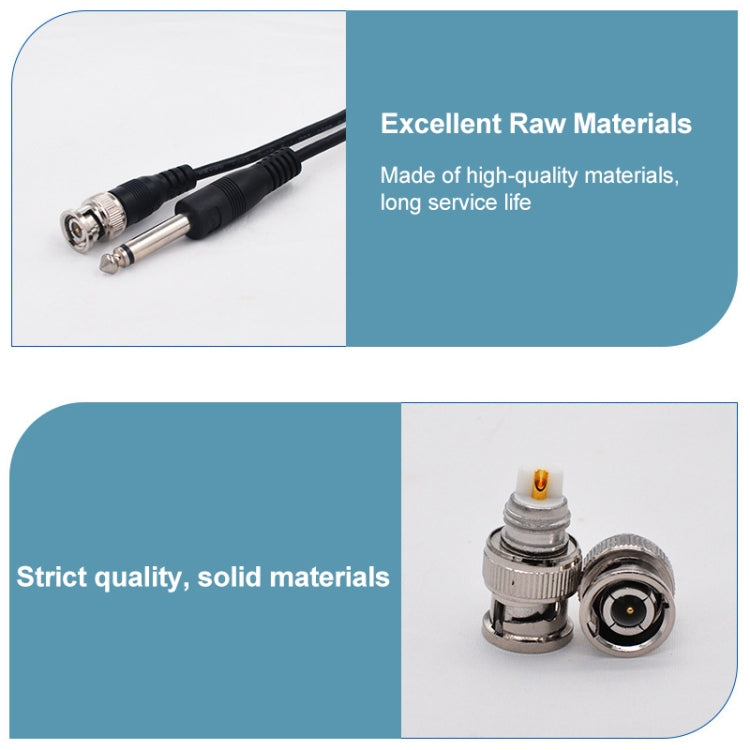BNC Male To 6.35mm Plug Connection Cable, Length:3m