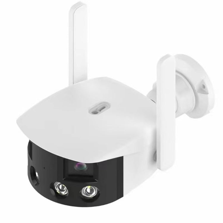Q38 WIFI Humanoid Recognition AI Alarm 180 Degree Dual 2MP IP Camera, Plug:US Plug