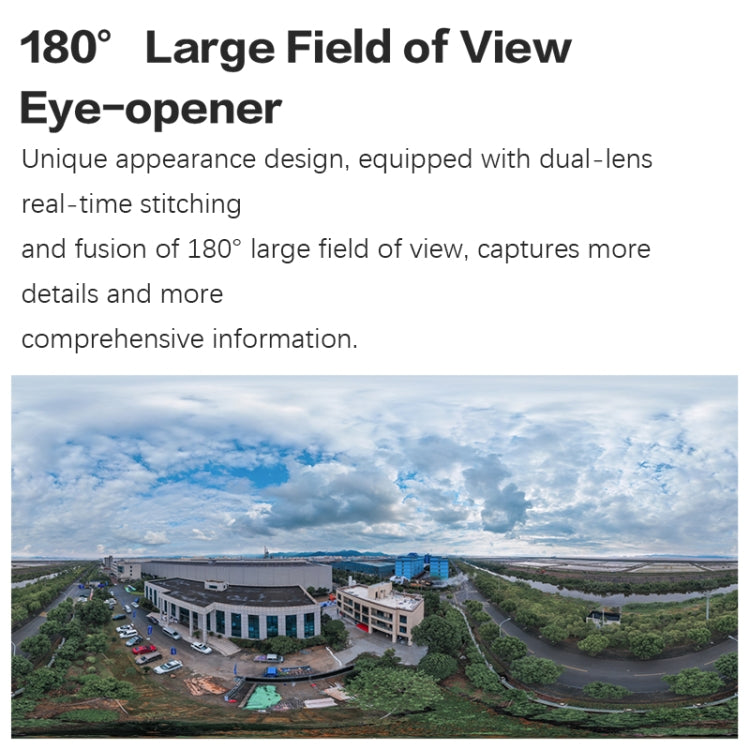 Q38 WIFI Humanoid Recognition AI Alarm 180 Degree Dual 2MP IP Camera, Plug:EU Plug