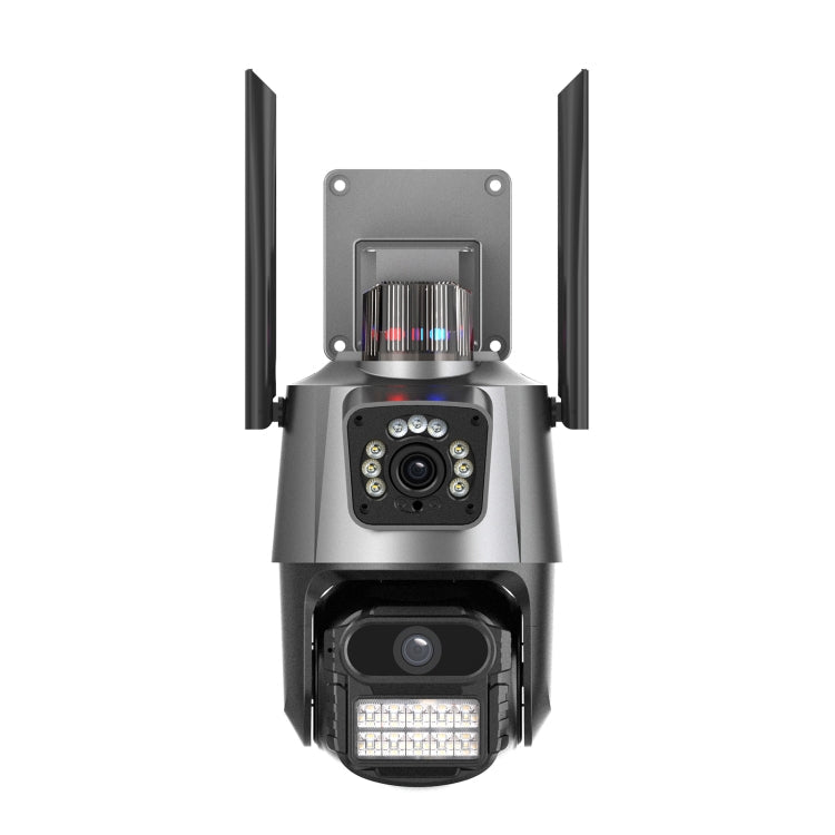 QX81 Humanoid Recognition AI Alarm WIFI Spherical Dual 2MP IP Camera, Plug:AU Plug