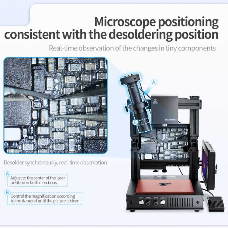 Mega-idea Intelligent Infrared Laser Desoldering Machine, Model:With Microscope Set(EU Plug)