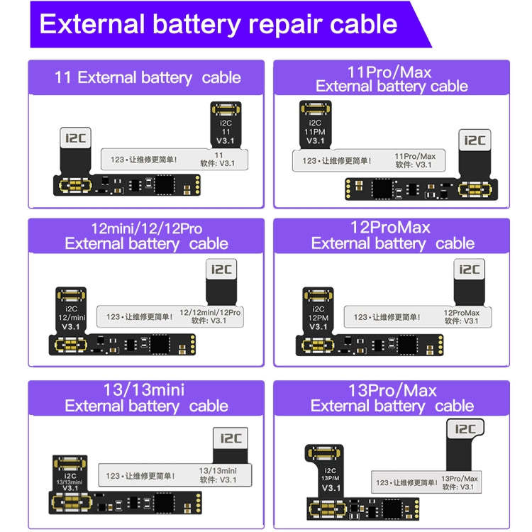 i2C KC01 Multi-function Comprehensive Battery Repair Instrument for iPhone 6-14 Pro Max, Version:Standard Version