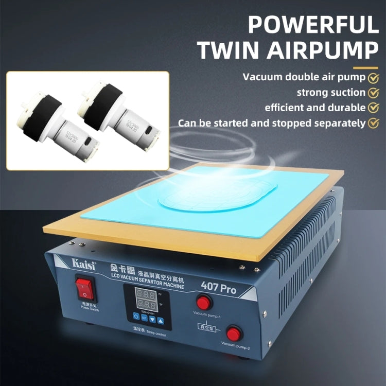 Kaisi 407 Pro 17 inch Dual Vacuum Pump LCD Screen Separator Machine(AU Plug)