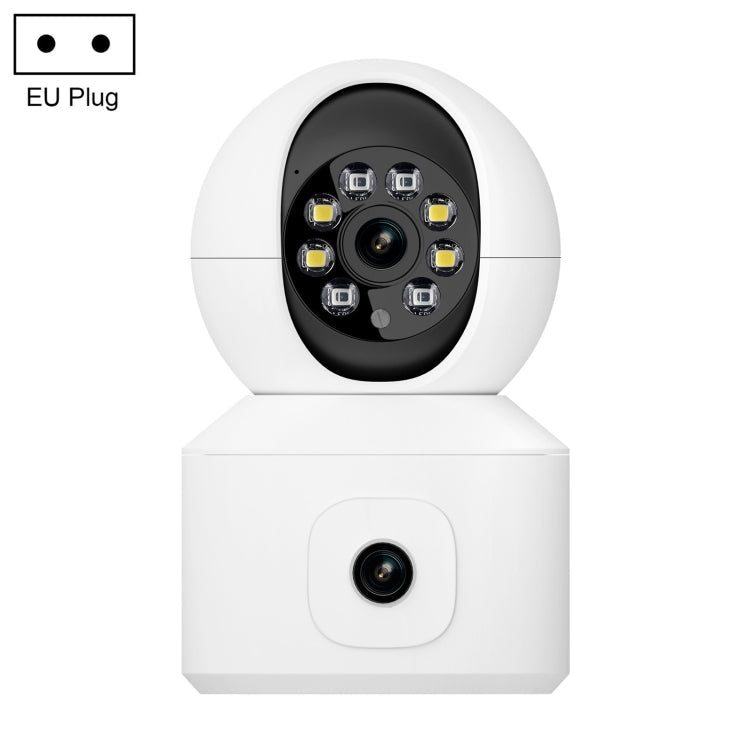ESCAM QF010 2x2MP Dual Lens Dual Screen Surveillance WiFi Camera Support Two-way Voice & Motion Detection(EU Plug)
