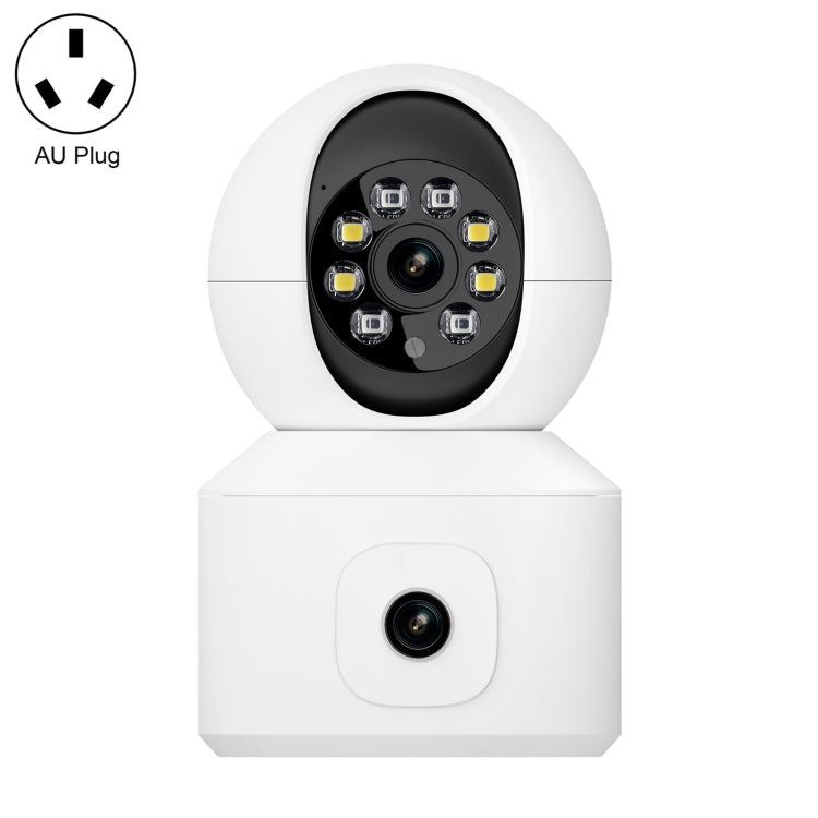 ESCAM QF010 2x2MP Dual Lens Dual Screen Surveillance WiFi Camera Support Two-way Voice & Motion Detection(AU Plug)