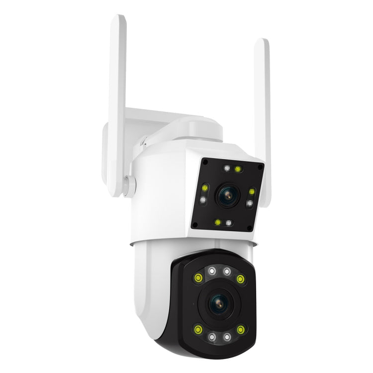 ESCAM PT210 2x3MP Dual Lens Dual Screen Monitor WiFi Camera Support Two-way Voice & Motion Detection & Cloud Storage(UK Plug)