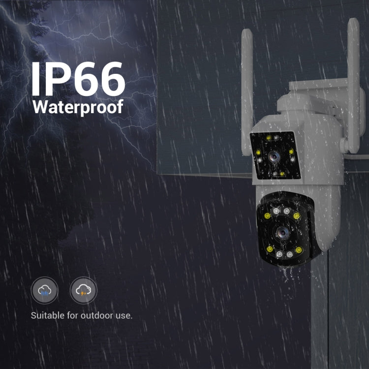 ESCAM PT210 2x3MP Dual Lens Dual Screen Monitor WiFi Camera Support Two-way Voice & Motion Detection & Cloud Storage(UK Plug)