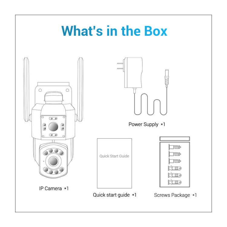 ESCAM PT210 2x3MP Dual Lens Dual Screen Monitor WiFi Camera Support Two-way Voice & Motion Detection & Cloud Storage(UK Plug)