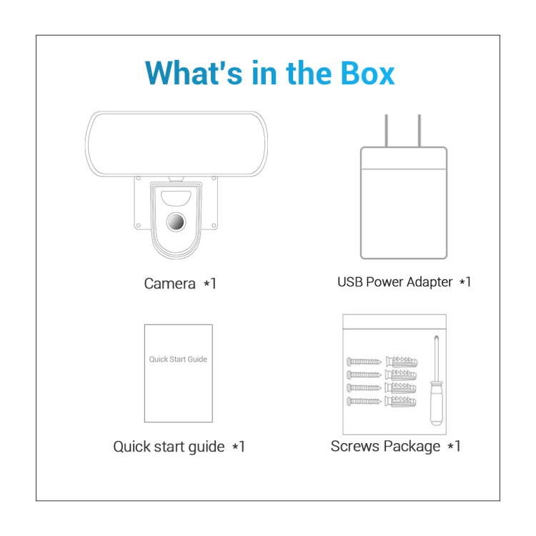ESCAM QF615 3MP IP66 Waterproof WiFi IP Camera & Floodlight, Support Night Vision / PIR Motion Detection / Two-way Audio(US Plug)
