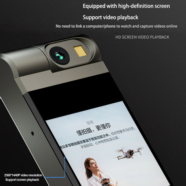 B40 2K Portable Mini Camera HD Video Recorder Support Loop Recording & Motion Detection(Silver)