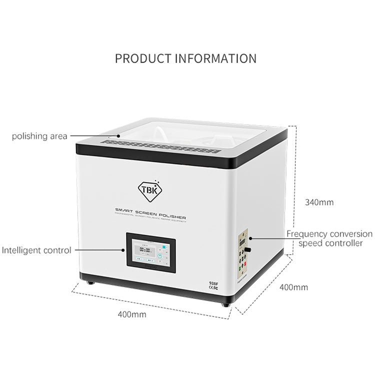 TBK 938F Automatic Grinding Polishing Machine Display Scratch Removal Machine, Plug:UK