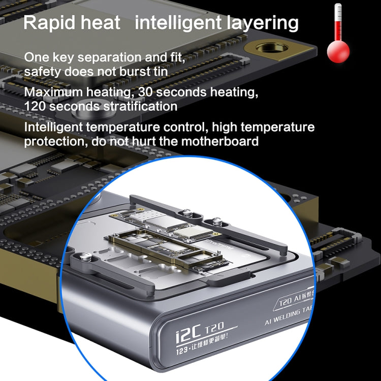 i2C T20 Intelligent Motherboard Middle Layered Heating Platform, Plug:US