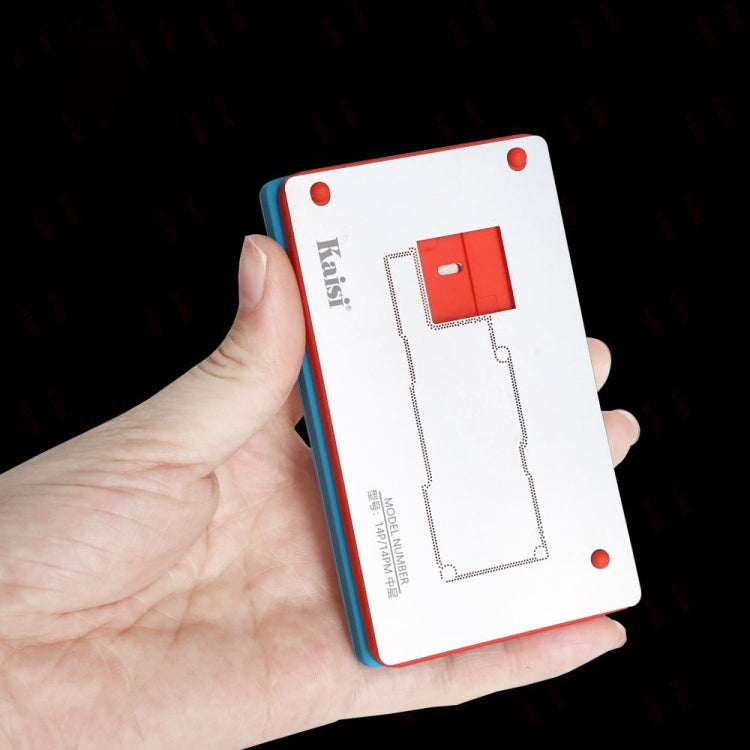 Kaisi 18 in 1 Silicone Middle Layer Tin Planting BGA Reballing Platform for iPhone X-14 Pro Max