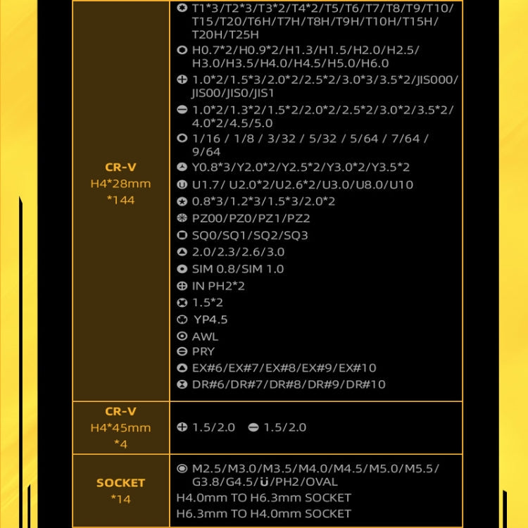 Jakemy JM-8192 186 in1 CR-V Precision Screwdriver Set