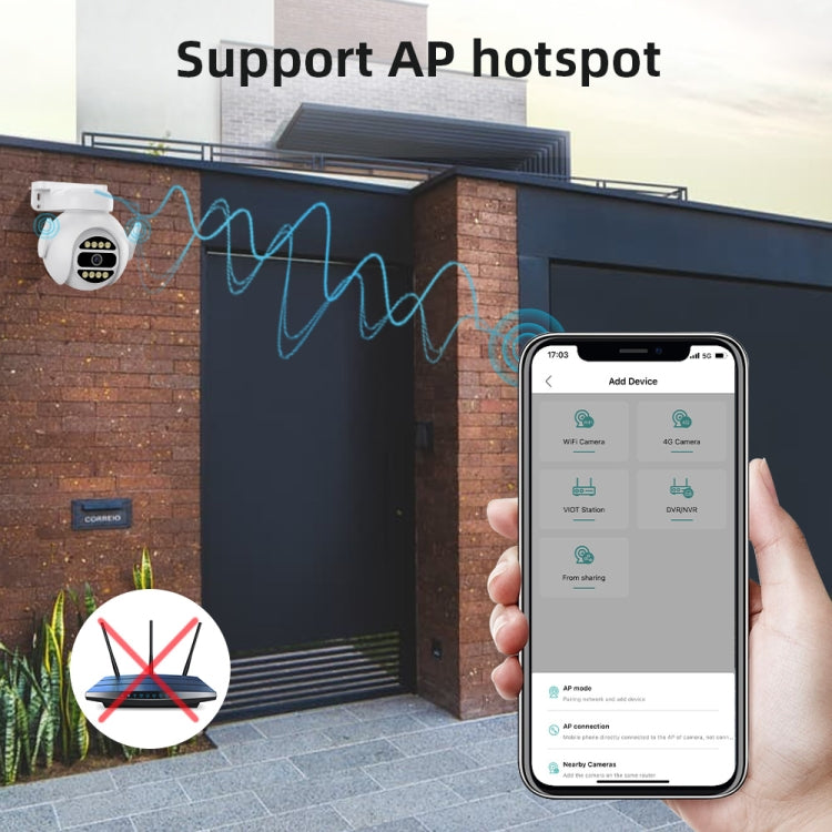 A8-C2 2MP Smart WiFi Surveillance IP Camera, Dual-light Full Color Night Vision / Two Way Audio / TF Card, Power Plug:UK Plug(White)