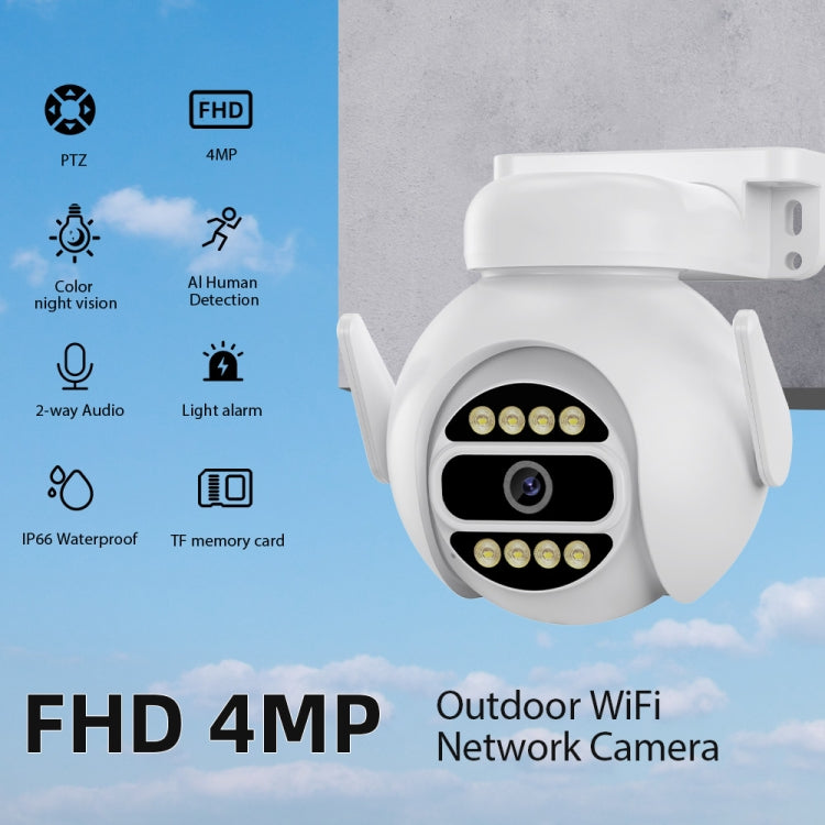 A8-C2 2MP Smart WiFi Surveillance IP Camera, Dual-light Full Color Night Vision / Two Way Audio / TF Card, Power Plug:AU Plug(White)