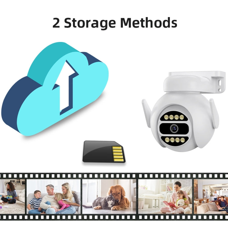 A8-C2 2MP Smart WiFi Surveillance IP Camera, Dual-light Full Color Night Vision / Two Way Audio / TF Card, Power Plug:US Plug(White)