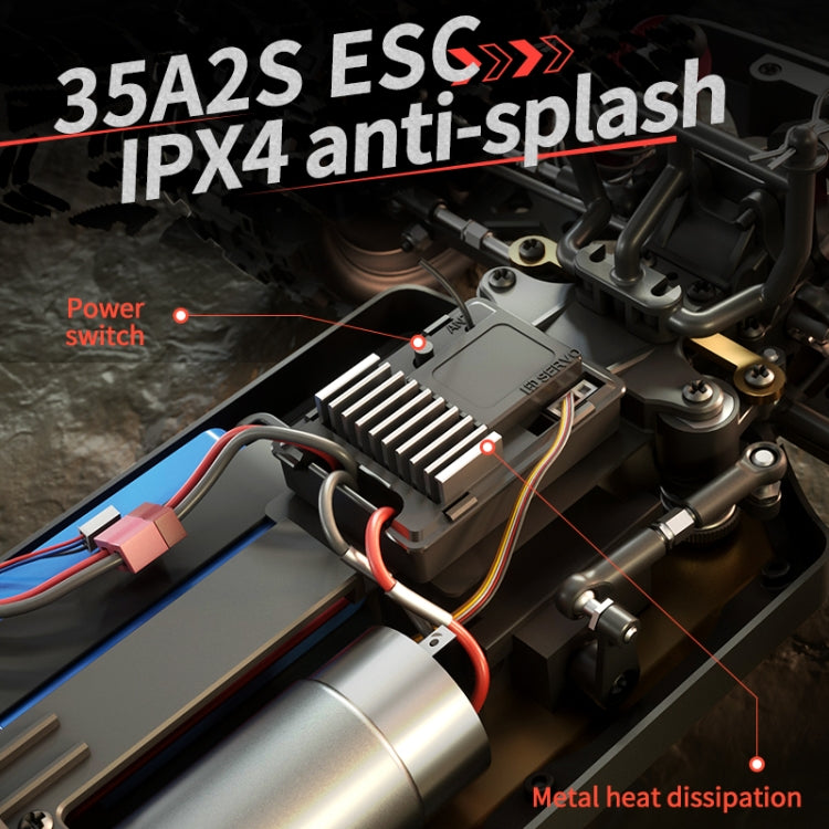 JJR/C Q146 Electric 4WD Alloy Short Card Off-Road Remote Control Car(Green)