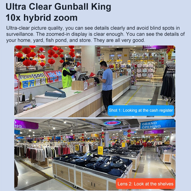 DF-3HBJ 8MP HD IP66 Waterproof Outdoor WiFi IP Camera Support  HD Night Vision, Plug:US Plug