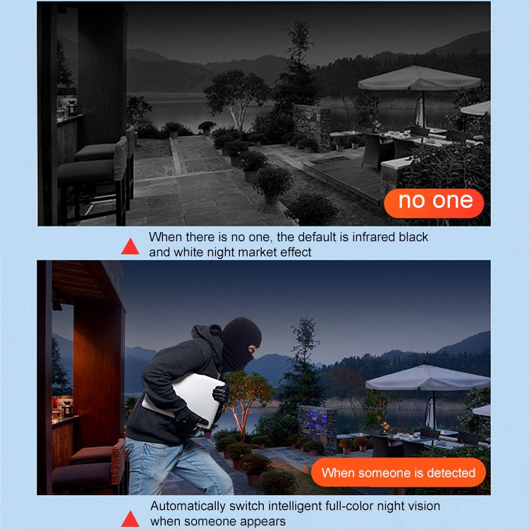 DF-3HBJ 8MP HD IP66 Waterproof Outdoor WiFi IP Camera Support  HD Night Vision, Plug:EU Plug