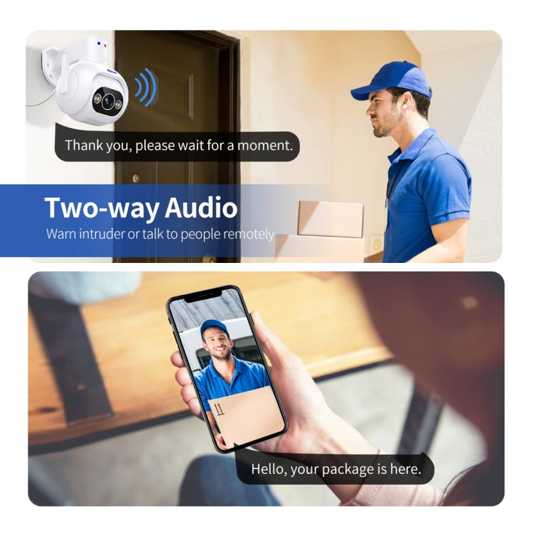 ESCAM PT304 HD 4MP Humanoid Detection Tracking WiFi Connection Sound Alarm Intelligent Night Vision H.265 Camera(AU Plug)